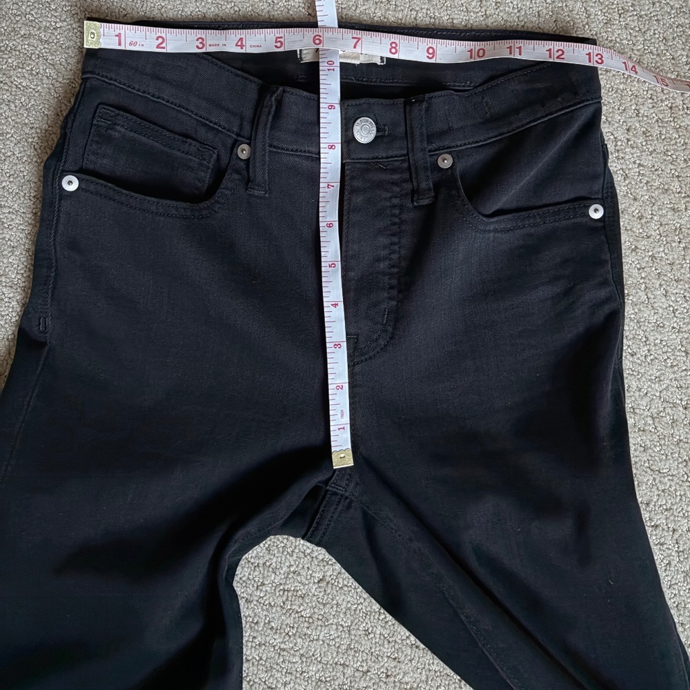 Madewell 9" Mid-Rise skinny jeans 26 black - Picture 10 of 12